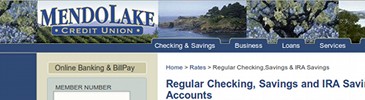 Mendo Lake Credit Union Screenshot
