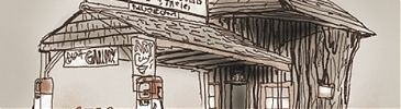 Redwood Tree Gas Station in Ukiah