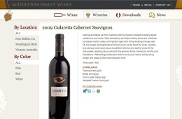 Middleton Family Wines screenshot
